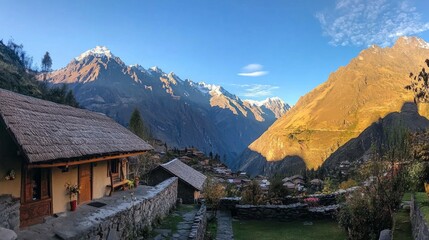 Distant mountains, mountain background