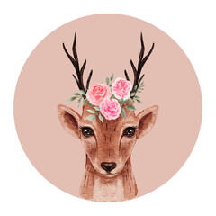 deer with flowers © betania