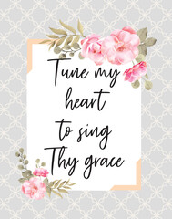 card with song lyrics