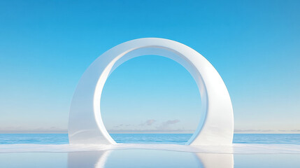 Fototapeta premium Modern Archway Overlooking the Ocean