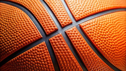Fototapeta premium A close-up photo of a basketball with a vibrant orange color and textured surface , sports, game, team, competition, arena, dribble