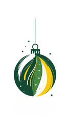 illustration of an abstract christmas ball isolated on white background 