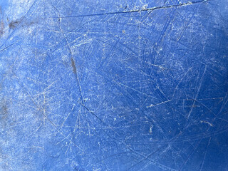old blue painted plastic texture background.