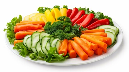 Ultra-realistic and finely detailed photo of a colorful vegetable platter
