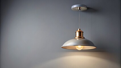 Obraz premium Light fixture mounted on a grey ceiling, light fixture, ceiling, grey, interior, design, modern, decor, electric, classy
