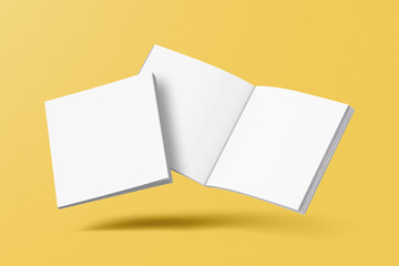 Magazine Square Brochure Mockup