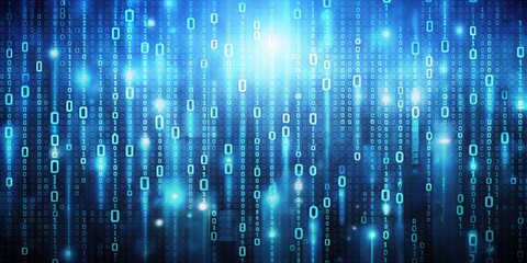 Abstract digital code background with binary numbers and programming symbols, technology, coding, software, data
