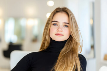 Fototapeta premium Confident Young Woman in a Modern Office