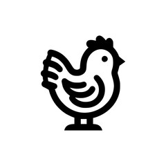 cute chicken animal icon logo vector illustration template design