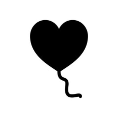 balloons sign symbol love on white background