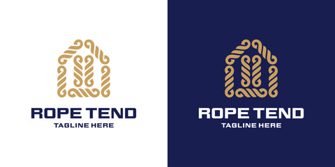 Rope Tend Build Logo Abstract Luxury
