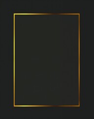Fototapeta premium A luxurious invitation template with gold colour border in plain black backdrop