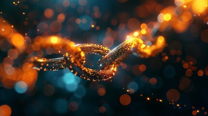 A digital depiction of blockchain metamorphosing the traditional economic terrain.