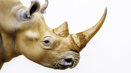 close up of rhinoceros horn, showcasing unique texture and scars from poaching. This powerful image highlights beauty and vulnerability of wildlife