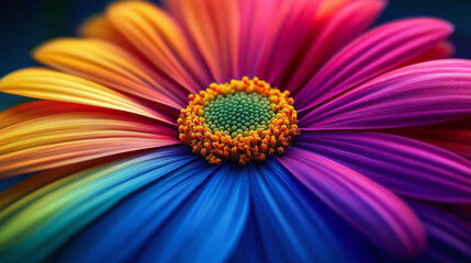 Vivid flower colorful spectrum, radiant rainbow wallpaper rgb tint, dazzling vibrant hue cmyk design, luminous bright prismatic, iridescent kaleidoscopic chromatic.