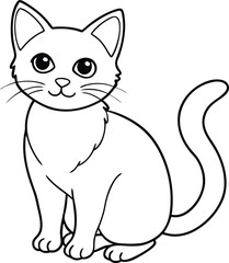 Set of Halloween cat vector illustration, Halloween cat silhouette vector art