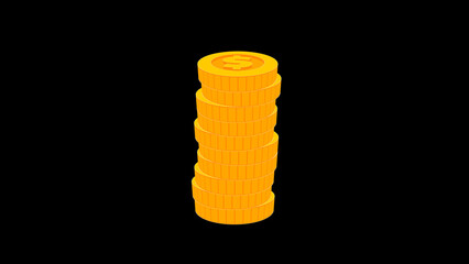 Pile of Money Coin Profit Bar chart Graph Money Coin Business Coins Tower