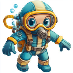 Icon Diver Cartoon 2D png3