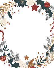 Luxurious Christmas new year card and Holiday Promotion Banner with Elegant Ornaments, for Tags, Posters, and Banners with Space for Text