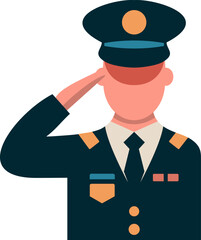 Salute Veteran Memorial Day Theme Vector Element