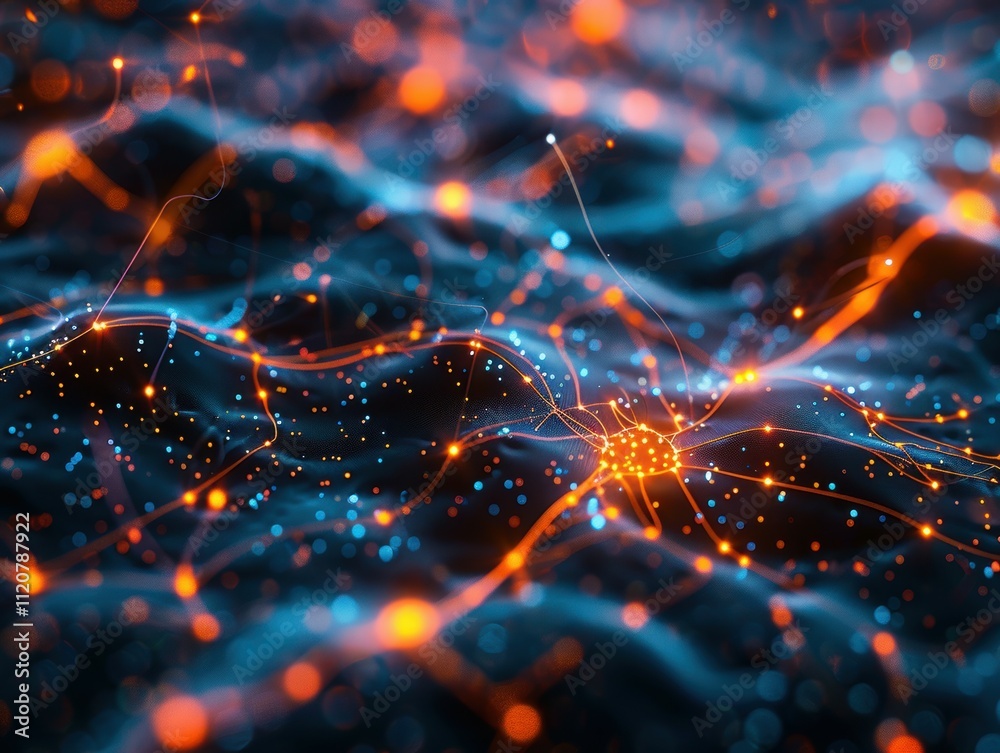 Poster exploring neural connectivity dynamic node visualization in infographics