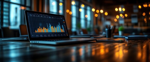 Business Meeting with Digital Data Analysis and Technology Insights