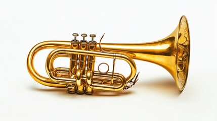 Fototapeta premium A shiny brass tuba, perfect for music and performance settings.