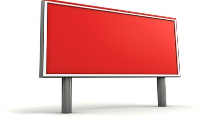 Obraz premium Blank Red Billboard Sign Outdoor Advertising Mockup