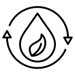 Water conservation single icon