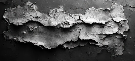 Obraz premium Monochrome Grunge Textured Collage Paper Background with Ripped Torn Layers for Urban Abstract Artwork