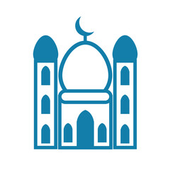 Grand Mosque Icon Ideal for Religious Architecture and Worship Designs