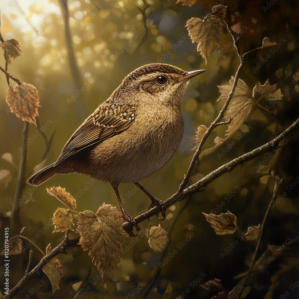 Sticker A Stunning Bird in the Forest: Wildlife Photography