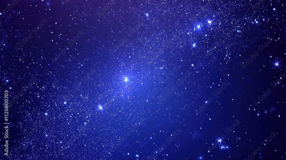 Wall mural starry night sky with twinkling stars.