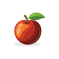 Jujube fruit isolated flat vector illustration on white background.