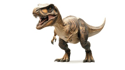 Tyrannosaurus Rex, 3D render, isolated on white background.