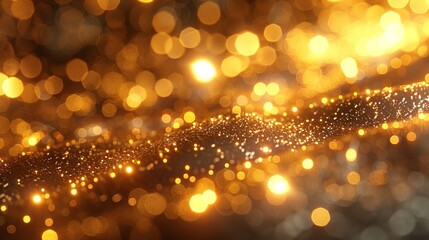 Shimmering Golden Particles: A Magical Winter Evening Event