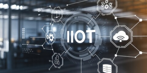 Obraz premium Innovative Digital Transformation: IIOT technology for smart manufacturing and automation