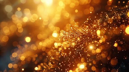 Shimmering Golden Particles: A Magical Winter Evening Event