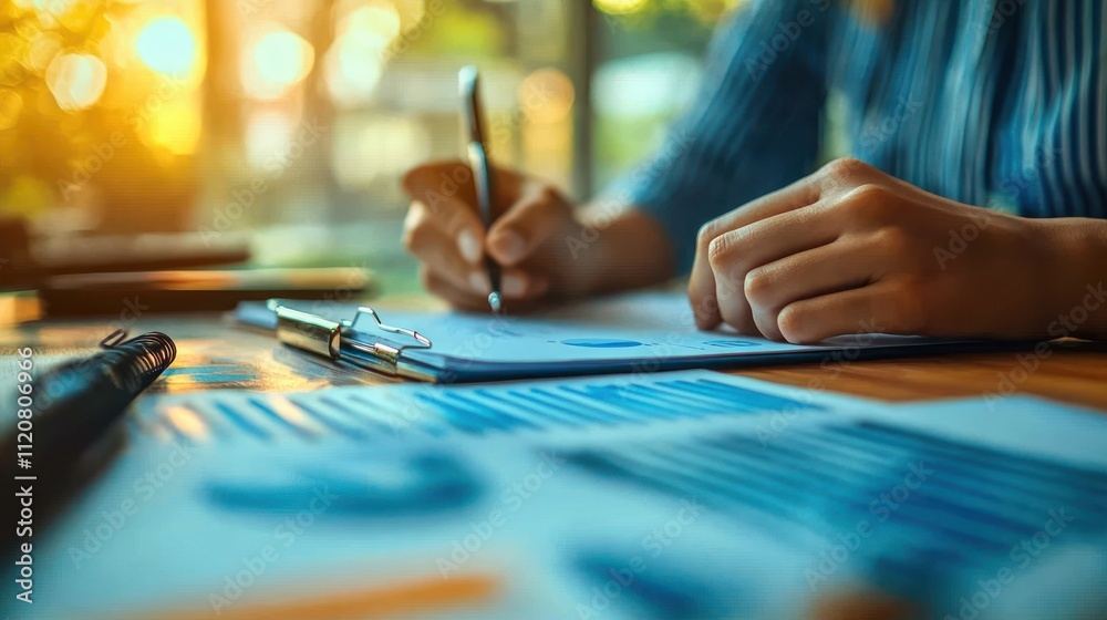 Poster business analysis auditing finance management marketing growth strategy with graphs and charts