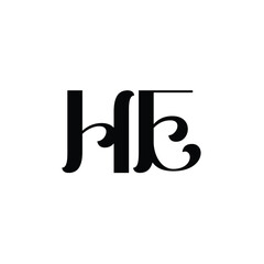HE monogram logo design letter text name symbol monochrome logotype alphabet character simple logo
