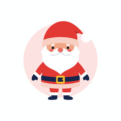 Santa Claus flat vector illustration. Merry Christmas and Happy New Year.