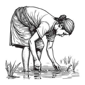 recommend clip art: sketch of a person line art