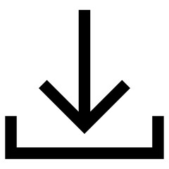 Download editable Black vector icon. Download Button. Download icon page symbol. 