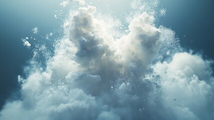 Soft Wispy Light Blue Clouds: A Calming Abstract Springtime Texture