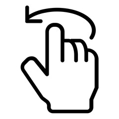 Fototapeta premium swipe left icon