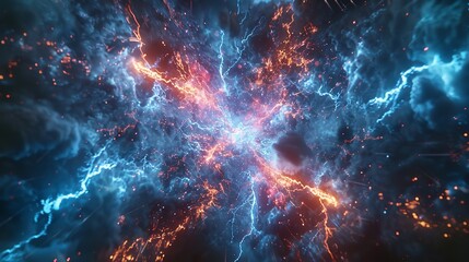 Fototapeta premium Electric lighting, abstract electrical background.