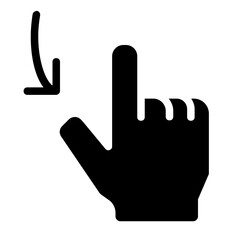 swipe down icon