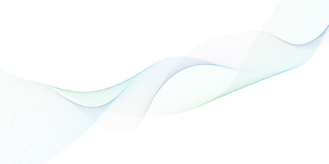 Abstract colorful wave banner. Line art illustration.