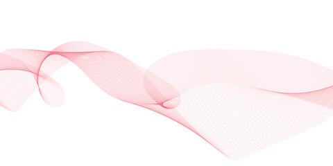 Abstract white background with pink flowing smooth lines.