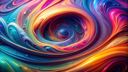 Fototapeta premium Abstract swirling liquid with iridescent colors , liquid, swirling, abstract, iridescent, colorful, vibrant, dynamic